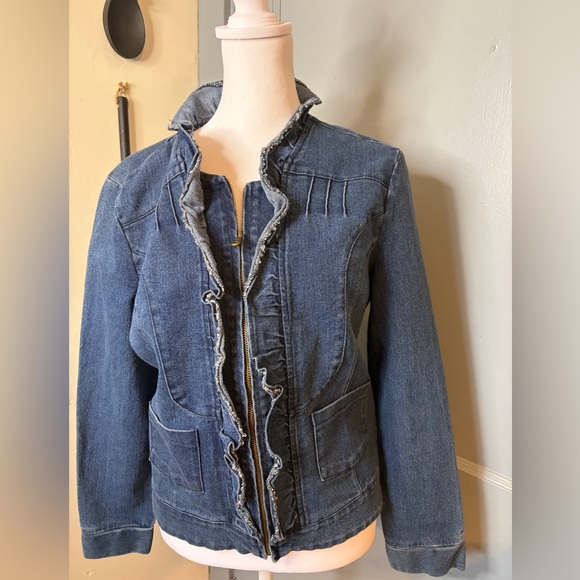 Tantrums Denim Ruffle Trim Jacket - Picture 4 of 4